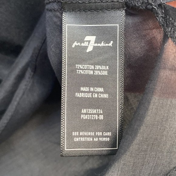 ❗️SOLD❗️7 For All Mankind One Shoulder Ruffle Top Size XS - Picture 7 of 7